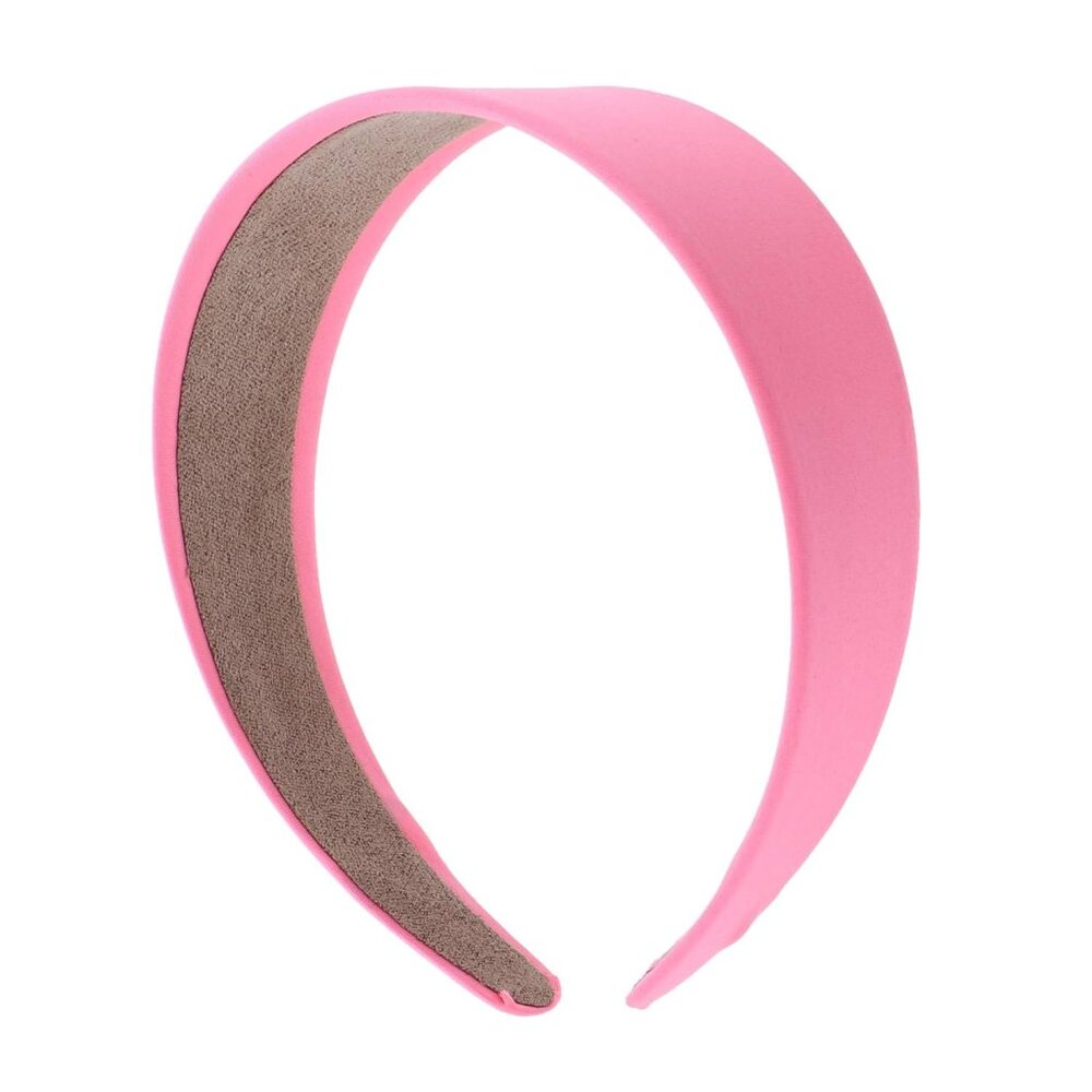 Girls 2 inch Satin Headband Pink